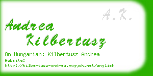 andrea kilbertusz business card